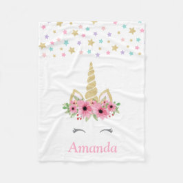 Aangepaste Unicorn Fleece Blanket