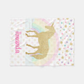 Aangepaste Unicorn Fleece Blanket (Voorkant (Horizontaal))
