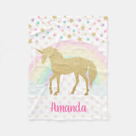 Aangepaste Unicorn Fleece Blanket