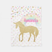 Aangepaste Unicorn Fleece Blanket Deken (Voorkant)
