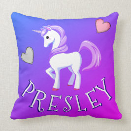 Aangepaste Unicorn Girl Name Pillow Cool Kinder Gi Kussen