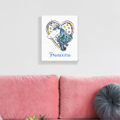 Aangepaste Unicorn Heart Stretched Canvas Afdrukke Afdruk (Insitu (Woonkamer))