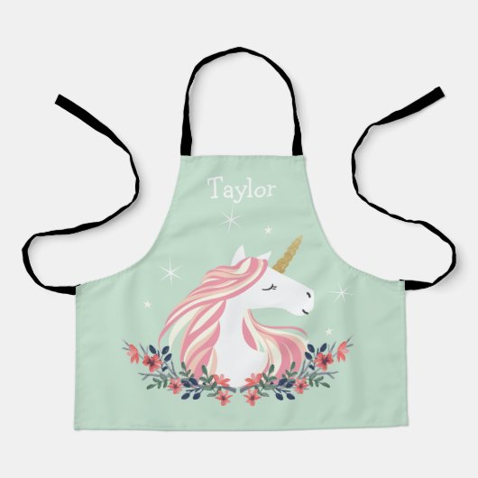 Aangepaste Unicorn Kinder Apron Schort (Voorkant)