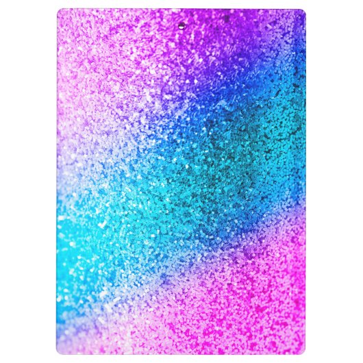 Aangepaste Unicorn Ombre Glitter Clip Board Klembord (Achterkant)