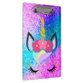 Aangepaste Unicorn Ombre Glitter Clip Board Klembord (Rechts)