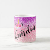 Aangepaste Unicorn Ombre Glitter Coffee-Mok Koffiemok (Center)