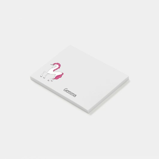 Aangepaste Unicorn Post It Notes (Schuin)