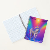 Aangepaste Unicorn-regenboog Notitieboek (Binnen)