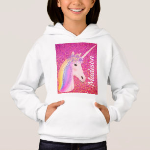 Aangepaste Unicorn regenboogroze glitter Sparkles