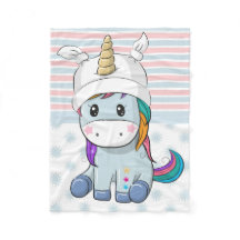 Aangepaste Unicorn Small Baby Boys Fleece Blanket