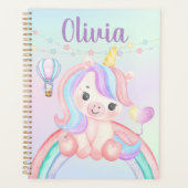 Aangepaste Unicorn Spiral Planner – Persoonlijk Ca (Voorkant)