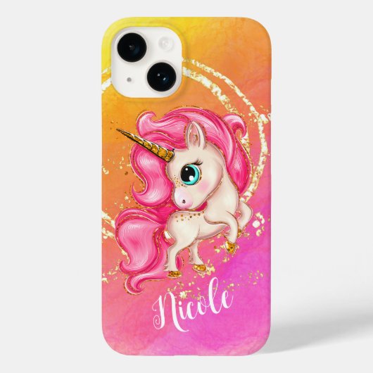 Aangepaste Unicorn-telefoontas Case-Mate iPhone Case (Achterkant)