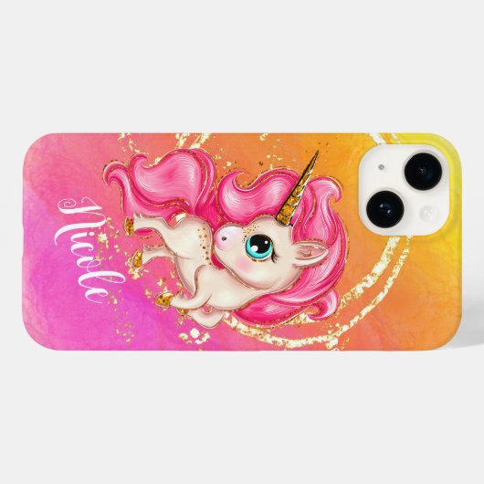 Aangepaste Unicorn-telefoontas Case-Mate iPhone Case (Achterkant (horizontaal))