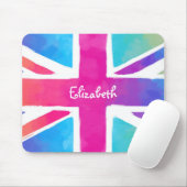 Aangepaste Uniefactralieflag in heldere Waterverve Muismat (Met muis)