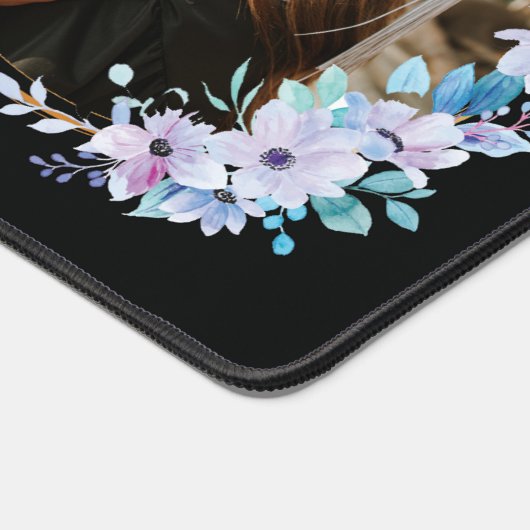 Aangepaste unieke Afstuderen foto Rozen Bloom Bureaumat (Hoek)