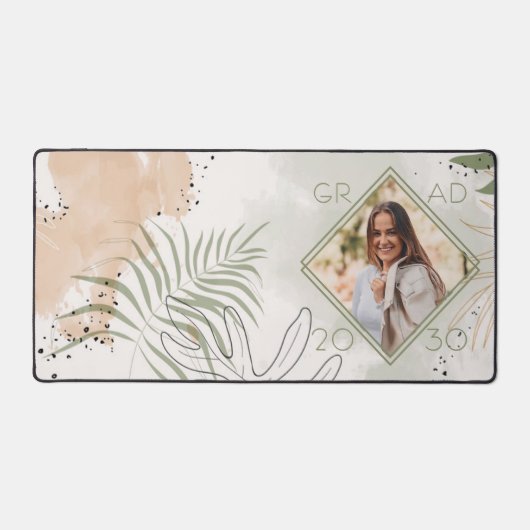 Aangepaste unieke Afstuderen Keepsake Abstract Flo Bureaumat (Voorkant)