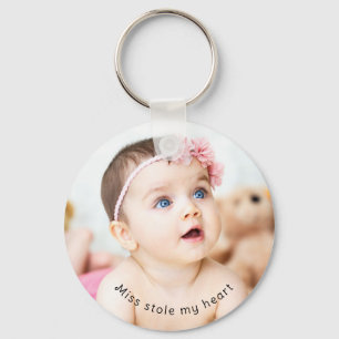 Aangepaste, unieke Baby-fotonaam Sleutelhanger