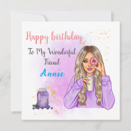 Aangepaste unieke Birthday-Kaart voor vriend Feestdagenkaart