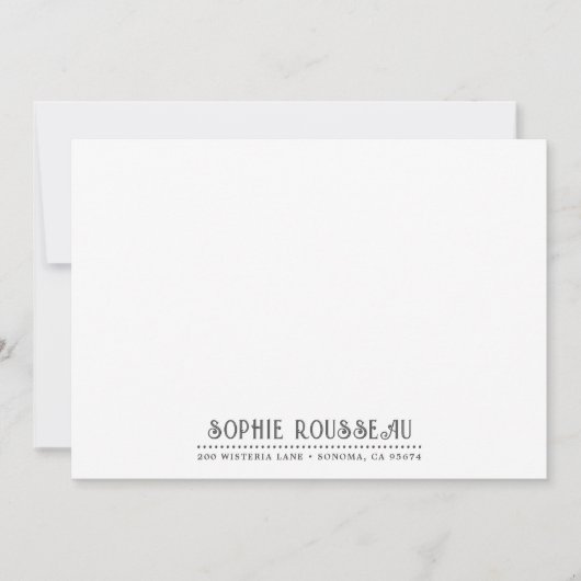 Aangepaste unieke decoratieve typografie notitiekaartje (Voorkant)