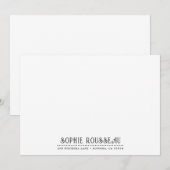 Aangepaste unieke decoratieve typografie notitiekaartje (Voorkant / Achterkant)