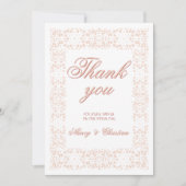 Aangepaste unieke elegante roze kant bedankt kar (Voorkant)