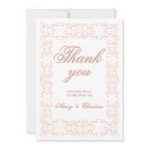 Aangepaste unieke elegante roze kant bedankt kar