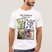 Aangepaste unieke familie in liefdesfotocollage t-shirt (Voorkant)