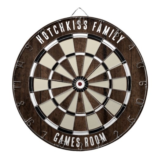 Aangepaste unieke familienaam dartbord (Voorkant)