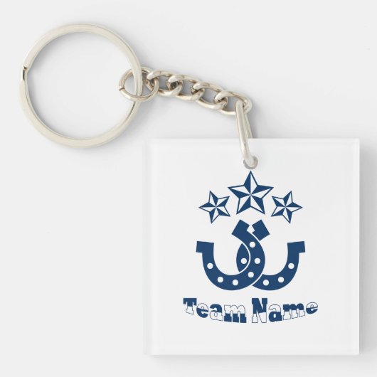 Aangepaste unieke gepersonaliseerde Hoefijzer Sleutelhanger (Voorkant)