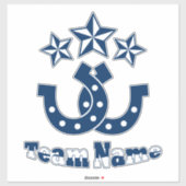 Aangepaste unieke gepersonaliseerde Hoefijzer Sticker (Vel)