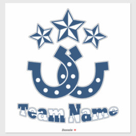 Aangepaste unieke gepersonaliseerde Hoefijzer Sticker