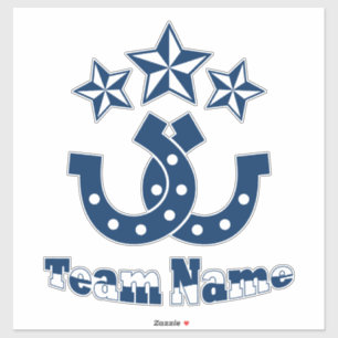 Aangepaste unieke gepersonaliseerde Hoefijzer Sticker