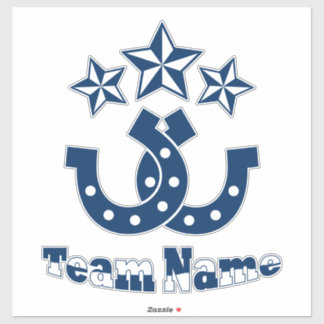 Aangepaste unieke gepersonaliseerde Hoefijzer Sticker