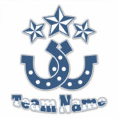 Aangepaste unieke gepersonaliseerde Hoefijzer Sticker (Voorkant)