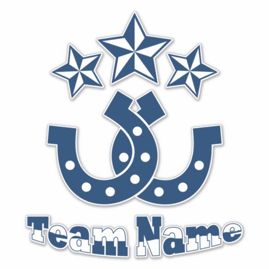 Aangepaste unieke gepersonaliseerde Hoefijzer Sticker (Voorkant)