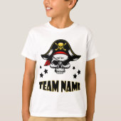 Aangepaste unieke gepersonaliseerde Kinder piraat T-shirt (Voorkant)