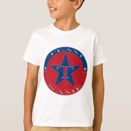 Aangepaste unieke gepersonaliseerde Kinder teamnaa T-shirt