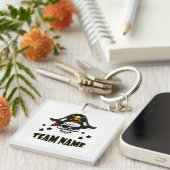 Aangepaste unieke gepersonaliseerde piraat sleutelhanger (Voorkant Rechts)