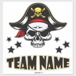 Aangepaste unieke gepersonaliseerde piraat sticker