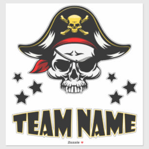 Aangepaste unieke gepersonaliseerde piraat sticker