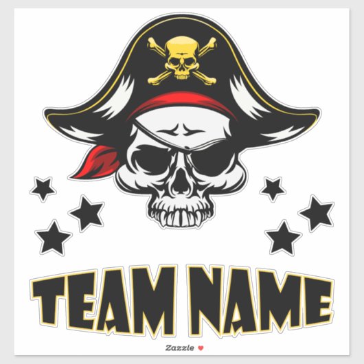 Aangepaste unieke gepersonaliseerde piraat sticker (Vel)