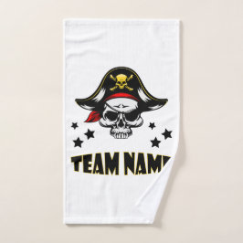 Aangepaste unieke gepersonaliseerde piraten handdo handdoek