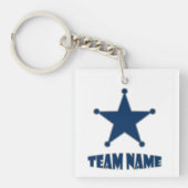 Aangepaste unieke gepersonaliseerde ster sleutelhanger (Voorkant)