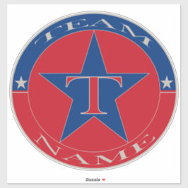 Aangepaste unieke gepersonaliseerde teamnaam sticker