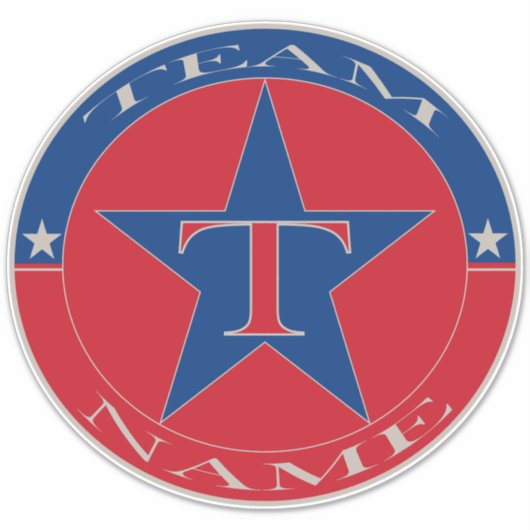 Aangepaste unieke gepersonaliseerde teamnaam sticker (Voorkant)