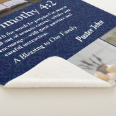 Aangepaste unieke kerstcadeaus voor Pastors Blue Sherpa Deken (3/4)