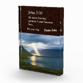 Aangepaste unieke kerstcadeaus voor pastors bruin fotoblokken (Rechts)