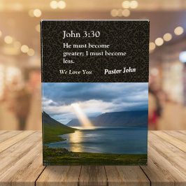 Aangepaste unieke kerstcadeaus voor pastors grijs fotoblokken