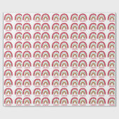Aangepaste unieke kerstkerstboho regenboog cadeaupapier (Vlak)