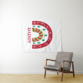 Aangepaste unieke kerstkerstboho regenboog wandkleed (In Situ (horizontaal))